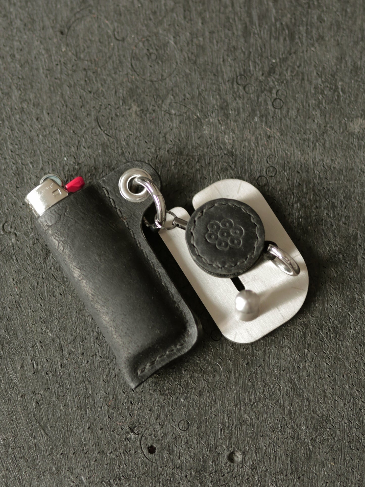 Rix (key reel) - leathercraft mit kater