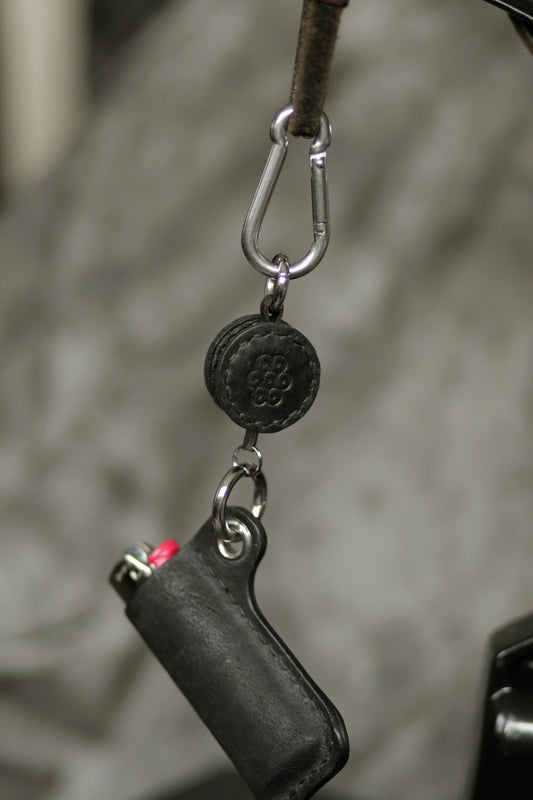 Rix (key reel) - leathercraft mit kater