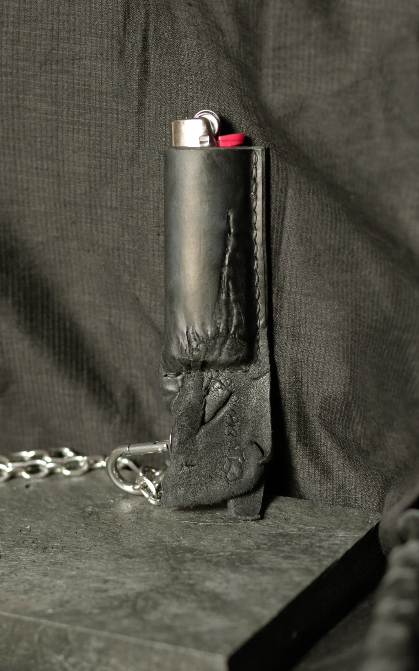 Siegfried X (lighter with a case) - leathercraft mit kater