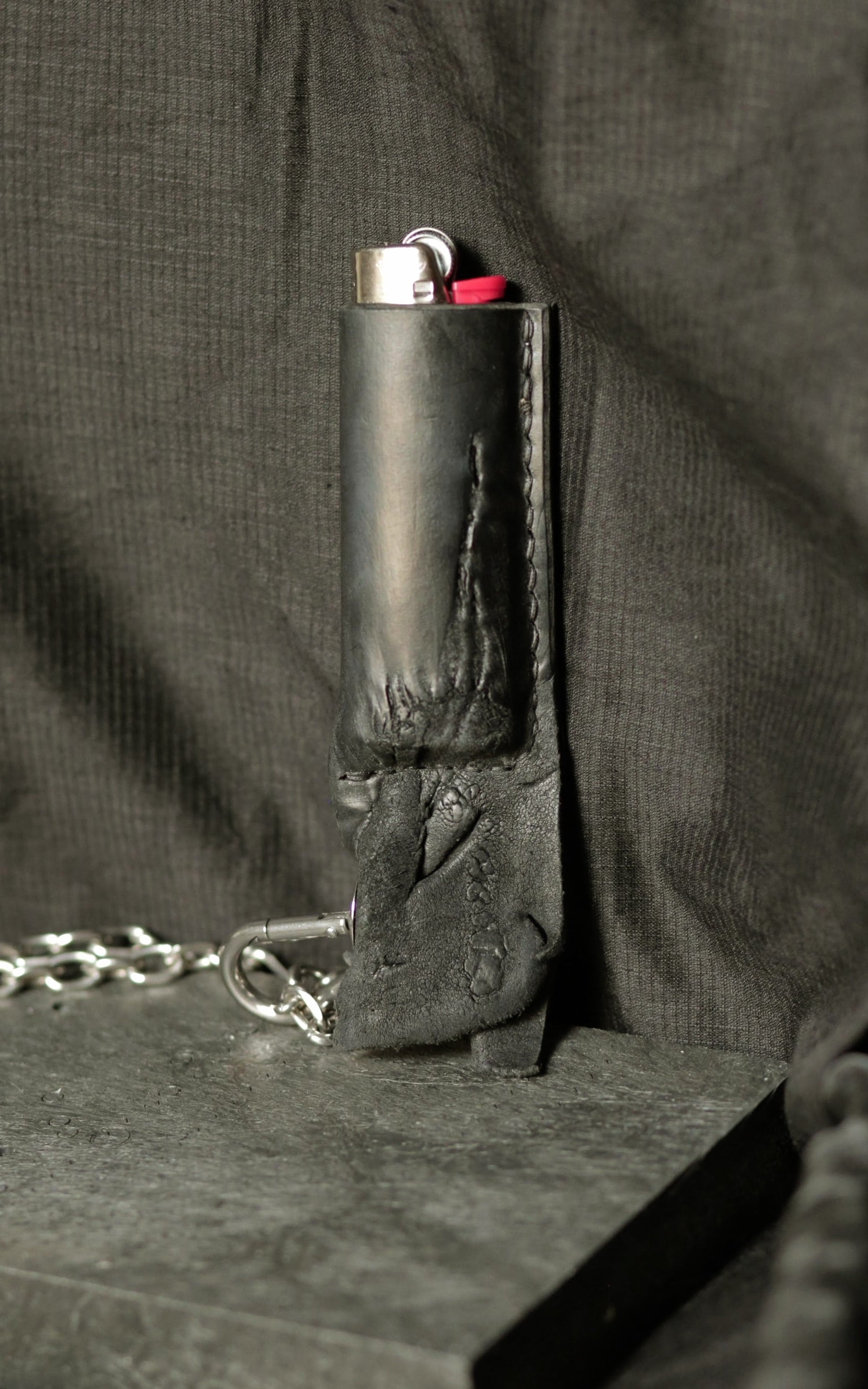 Siegfried X (lighter with a case) - leathercraft mit kater
